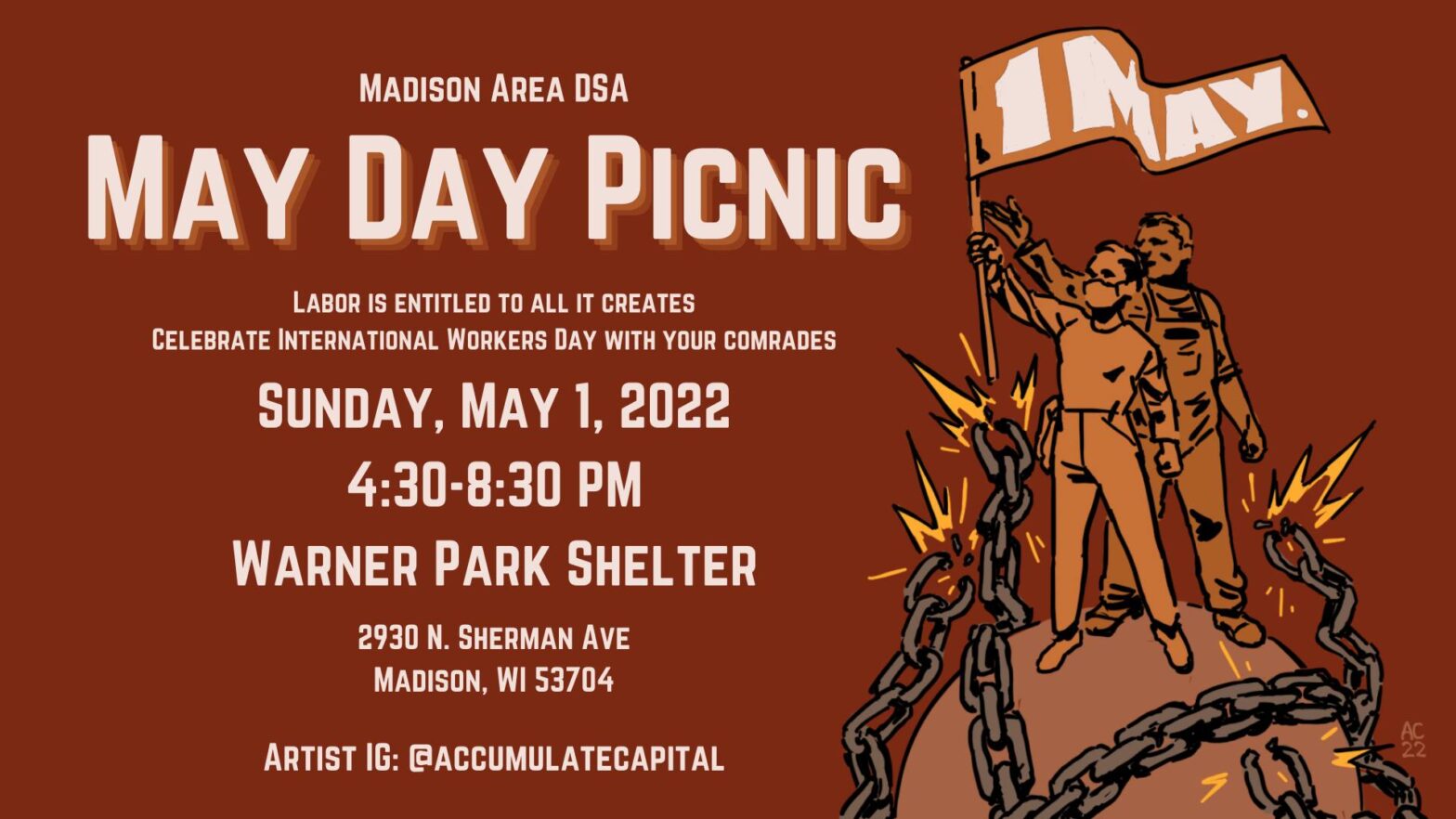 May Day in Madison: CUNA Picket & DSA Picnic